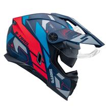 Capacete Masculino Bieffe B-Trail Conquest Azul Fosco Moto Capacete Masculino Bieffe B-Trail Conquest Azul Fosco Moto