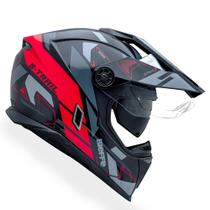 Capacete Masculino Bieffe B-Trail Conquest Vermelho Moto