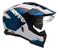 Capacete Masculino Bieffe B Trail Delux Azul Com Oculos Desenho:Sólido/AzulTamanho do capacete:58Cor:AzulGenero:Uniss