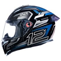 Capacete Masculino Bieffe B12 Misano Azul Esportivo Moto