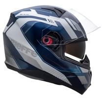 Capacete Masculino Bieffe B40 Essence Azul Moto Óculos Solar