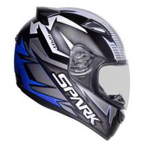 Capacete Masculino Ebf Spark New Spark Spot Azul Fosco Moto Capacete Masculino Ebf Spark New Spark Spot Azul Fosco Moto
