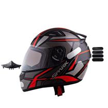 Capacete Masculino Ebf Spider Vermelho Mais Narigueira e Adesivo Preto Capacete Masculino Ebf Spider Vermelho Mais Narigueira e Adesivo Preto