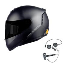 Capacete Masculino Fechado Peels Icon Preto Fosco Smart Trip