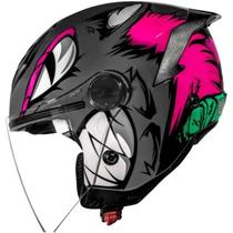 Capacete Masculino Feminino Aberto Norisk Neo Hyena Rosa