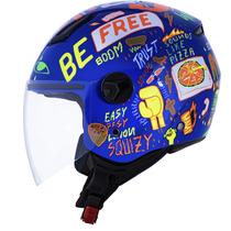 Capacete Masculino Feminino Aberto Norisk Orion Free Azul