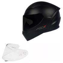 Capacete Masculino Feminino Asx City Preto Fosco + Viseira