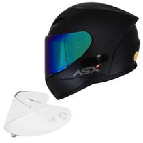 Capacete Masculino Feminino Asx City Preto Viseira Camaleão