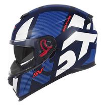 Capacete Masculino Feminino Asx Eagle Sv Lines Azul Moto