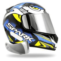 Capacete Masculino Feminino Ebf Dragon + Viseira Espelhada