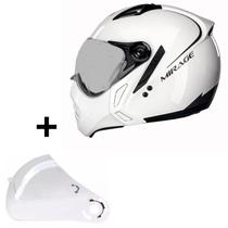 Capacete Masculino Feminino Peels Mirage Branco + Viseira