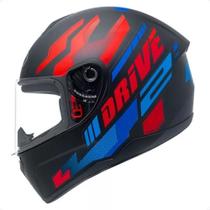 Capacete Masculino Fly Drive 2 Hg Atitude Preto Brilhante Vermelho Fechado