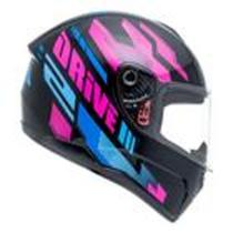 Capacete Masculino Fly Drive 2 Hg Atitude Rosa Brilhante Fechado