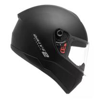 Capacete Masculino Fly Drive 2 Hg Classic Preto Fosco Fechado