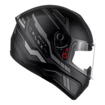 Capacete Masculino Fly Drive 2 Hg Flex Preto Fosco Grafite Fechado