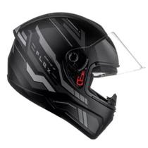 Capacete Masculino Fly Drive 2 Hg Flex Preto Fosco Grafite Fechado