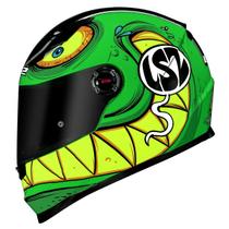 Capacete Masculino Ls2 Ff358 Rampage Verde Fechado Moto