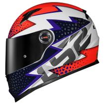 Capacete Masculino Ls2 Ff358 Speedy Branco Fechado Moto