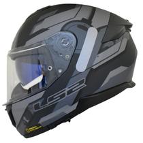 Capacete Masculino LS2 FF808 Shadow Cinza Bicomposto Moto