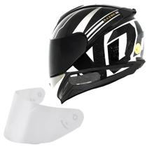 Capacete Masculino Norisk Razor Full Branco Viseira Fume Capacete Masculino Norisk Razor Full Branco Viseira Fume