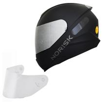 Capacete Masculino Norisk Razor Moto Preto Viseira Prata Capacete Masculino Norisk Razor Moto Preto Viseira Prata