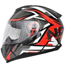 Capacete Masculino Norisk Razor Sharp Vermelho Moto Fechado