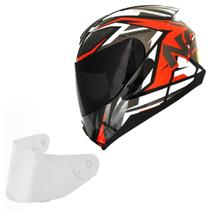 Capacete Masculino Norisk Razor Sharp Vermelho Viseira Fume