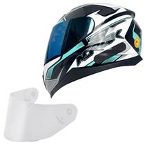 Capacete Masculino Norisk Razor Speedmax Verde Viseira Azul