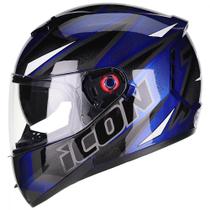 Capacete Masculino Peels Icon Fast Azul Brilhante e Branco