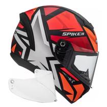 Capacete Masculino Peels Spike Il 1 St Vermelho Mais Viseira Cristal