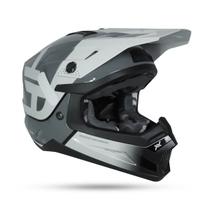 Capacete Mattos Racing Echoes Cinza/Branco Trilha Enduro Motocross