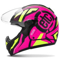 Capacete Mixs Captiva Etceter Stronger Rosa - Amarelo 56