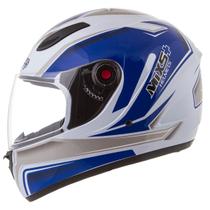 Capacete Mixs Fokker Attack Branco/azul Tam.56