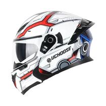 Capacete Modular Unissex De Lente Dupla Para Motocicleta, Lentes Aurora, Ciclismo Ao Ar Livre,