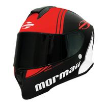 Capacete mormaii m1 phase preto/vemelho/branco fosco 58 (f)