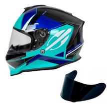 Capacete Mormaii M1 Tech Azul Brilhante + Viseira Fumê