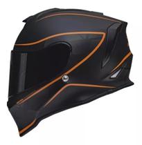 Capacete Mormaii Novo M1 Classic Laranja Preto Fosco