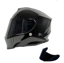 Capacete Mormaii Novo M1 Origin Preto Brilhante + Viseira Fumê