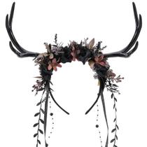 Capacete MOSTORY Black Flower Antler para mulheres
