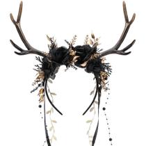 Capacete MOSTORY Dark Floral Reindeer Antlers para gótico