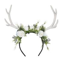 Capacete MOSTORY, faixa de chifre de flor branca feita à mão