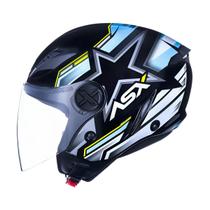 Capacete Moto Aberto Asx Argentina City Air Pilot Preto Azul