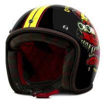 Capacete Moto Aberto Custom Chopper Old School Vintage Cafe Racer Etceter Mad Dogs Viseira Bubble