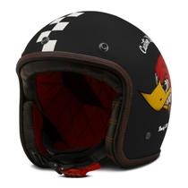 Capacete Moto Aberto Custom Etceter Masculino Pica Pau Sucker Fosco Vintage