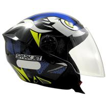 Capacete Moto Aberto Ebf Spark Jet Dragon Brilhante