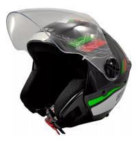 Capacete Moto Aberto Ebf Spark Jet Sting Preto Capacete Moto Aberto Ebf Spark Jet Sting Preto