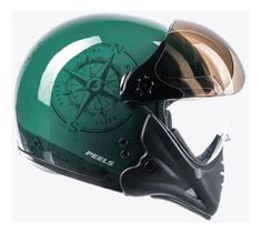 Capacete Moto Aberto Peels F21 North Off Green Preto Verde