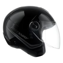 Capacete Moto Aberto Peels Freeway New Classic Preto Brilho Capacete Moto Aberto Peels Freeway New Classic Preto Brilho