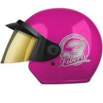 Capacete Moto Aberto Pro Tork Liberty 3 Viseira Dourada