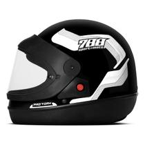 Capacete Moto Aberto Sport Moto 788 Branco Viseira Cristal Inmetro Tamanho 60 - Pro Tork